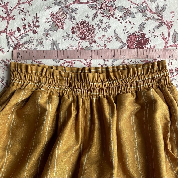 Diarrablu Leer High Rise Pull On Satin Palazzo Wide Leg Pants Gold Large Boho - Picture 6 of 10